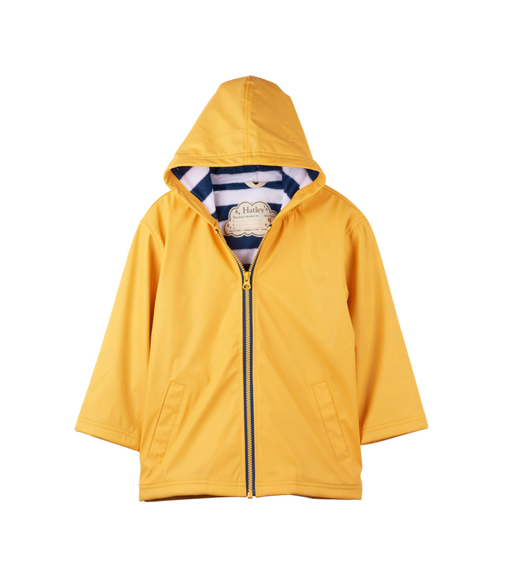 Yellow With Navy Stripe Lining Splash Jacket