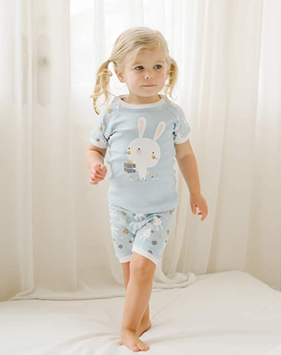 Summer Rabbit Short Sleeve Pajama Set