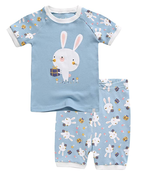 Summer Rabbit Short Sleeve Pajama Set