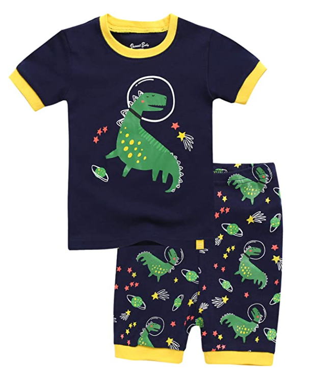 Space Dino Short Sleeve Pajama Set