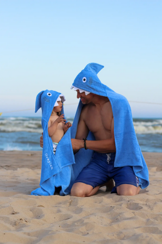 Teen/Adult Shark hooded towel