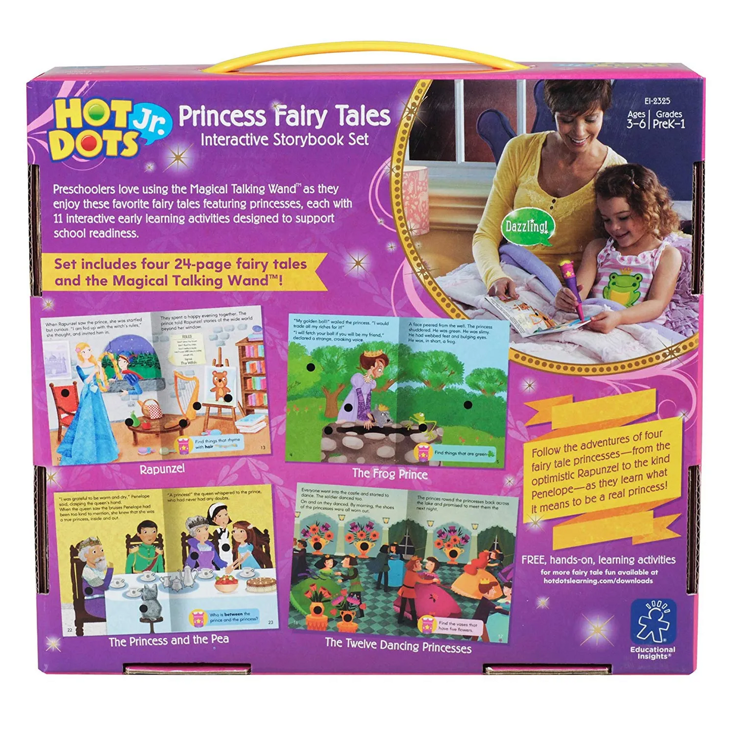 Hot Dots® Jr. Princess Fairy Tales Interactive Storybook Set with The Magical Talking Wand™ Pen