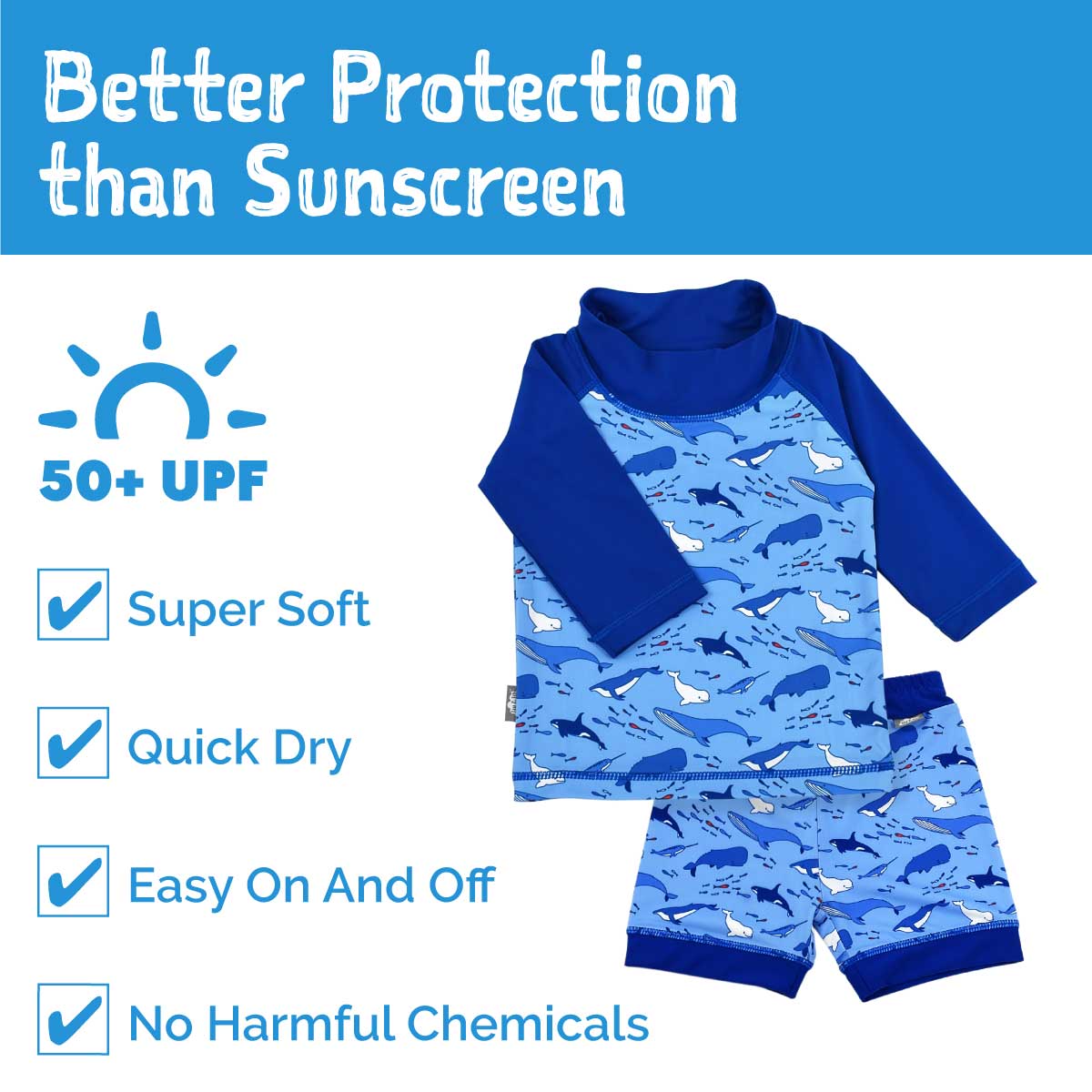 Whale Play | Sun & Splash 2-PC UV Suit