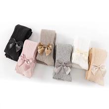 Ribbed Tights with Bows
