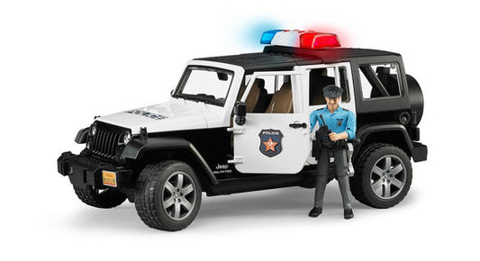 Bruder 02526 Jeep Rubicon Police Car + Light Skin Policeman