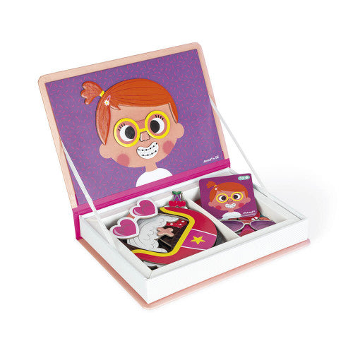 MAGNETI'BOOK CRAZY FACES GIRL, 55 MAGNETS