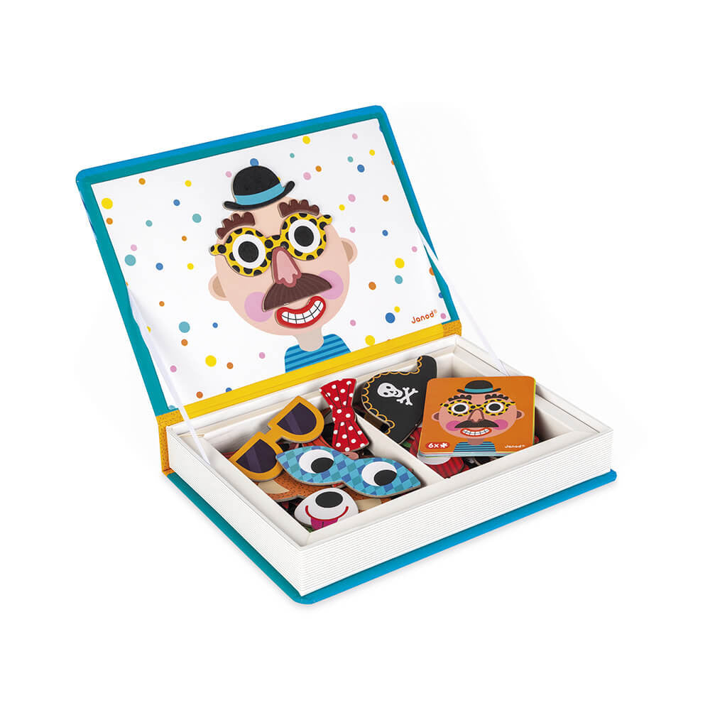 BOY'S CRAZY FACES MAGNETI'BOOK, 70 MAGNETS